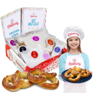 Baketivity Kids Baking Set - Kit includes + Hat & Apron, Pretzel Baketivity Kids Baking Set - Kit includes + Hat & Apron, Pretzel