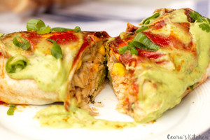 WHITE BEAN AND AVOCADO BAKED BURRITOS WHITE BEAN AND AVOCADO BAKED BURRITOS