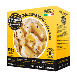 Bravo Bravissimo Maccheroni Italian Pasta Noodles, Comes in Cacio & Pepe Flavor, All-In-One Italian Pasta Meal, Sauce, Plate, Fork, Microwavable Meals, GMO Free - Pack of 6 Bravo Bravissimo Maccheroni Italian Pasta Noodles, Comes in Cacio & Pepe Flavor, All-In-One Italian Pasta Meal, Sauce, Plate, Fork, Microwavable Meals, GMO Free - Pack of 6