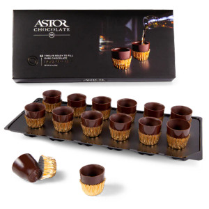 Vegan Certified Parve Chocolate Liquor & Dessert Shot Cups - includes 12 Vegan Certified Parve Chocolate Liquor & Dessert Shot Cups - includes 12