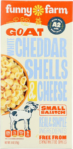 Funny Farm A2 Milk Macaroni and Cheese Pasta with White Cheddar Cheese Flavor - Goat Cheese Mac and Cheese Dinner Bundle - Pack of 8 Funny Farm A2 Milk Macaroni and Cheese Pasta with White Cheddar Cheese Flavor - Goat Cheese Mac and Cheese Dinner Bundle - Pack of 8