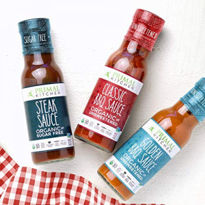 Primal Kitchen Organic BBQ Sauce & Steak Sauce - Pack of 3 Primal Kitchen Organic BBQ Sauce & Steak Sauce - Pack of 3