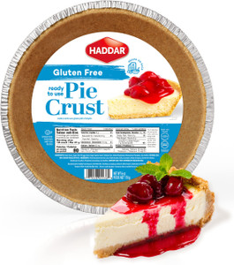 Haddar Gluten Free, Graham Cracker Pie Crust - 6 oz each | 6" Round, No Bake, Ready to Use, Kosher - Pack of 2