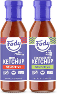 Fody Foods Vegan Tomato Variety Ketchup - Regular & Unsweetened, Keto Friendly Condiment, Non GMO - Pack of 2 Fody Foods Vegan Tomato Variety Ketchup - Regular & Unsweetened, Keto Friendly Condiment, Non GMO - Pack of 2