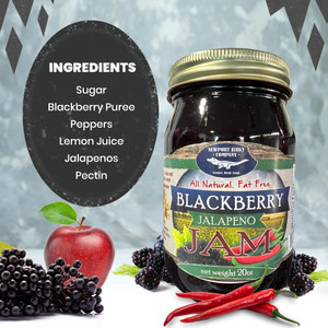 Gourmet Blackberry Jalapeno Jam - Small Batch - FAT FREE, GLUTEN FREE & ALL NATURAL Gourmet Blackberry Jalapeno Jam - Small Batch - FAT FREE, GLUTEN FREE & ALL NATURAL