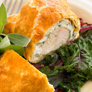 Mini French Chicken Cordon Bleu in Puff Pastry - 200/Case Mini French Chicken Cordon Bleu in Puff Pastry - 200/Case