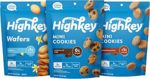 HighKey Sugar Free Cookies Variety Pack - Keto Snacks, No Sugar - Chocolate Chip Cookie, Snickerdoodle, Brownie Bites Low Carb Gluten Free - Pack of 3 HighKey Sugar Free Cookies Variety Pack - Keto Snacks, No Sugar - Chocolate Chip Cookie, Snickerdoodle, Brownie Bites Low Carb Gluten Free - Pack of 3