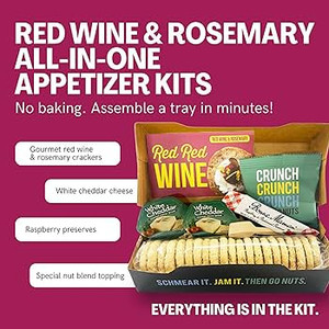 Gourmet Artisan Red Wine & Rosemary Crackers Snack Kit - 20 Count Gourmet Artisan Red Wine & Rosemary Crackers Snack Kit - 20 Count