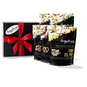Funky Chunky Gourmet Popcorn Sampler Variety - Sea Salt Caramel, Nutty Choco Pop, Peanut Butter Cup, Chip Zel Pop, and Chocolate Pretzel - 5 oz - Pack of 5 Funky Chunky Gourmet Popcorn Sampler Variety - Sea Salt Caramel, Nutty Choco Pop, Peanut Butter Cup, Chip Zel Pop, and Chocolate Pretzel - 5 oz - Pack of 5