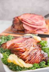 Boneless Sliced Honey Spiced Glazed Ham, No MSG, Gluten or Hormones - 4 lb Boneless Sliced Honey Spiced Glazed Ham, No MSG, Gluten or Hormones - 4 lb