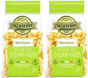 Sanniti Gluten Free Maccheroni Pasta - 100% Organic Italian European, Kosher, Vegan GMO-Free Maccheroni Pasta Made with Corn and Rice imported from Italy, Pack of 4 Sanniti Gluten Free Maccheroni Pasta - 100% Organic Italian European, Kosher, Vegan GMO-Free Maccheroni Pasta Made with Corn and Rice imported from Italy, Pack of 4