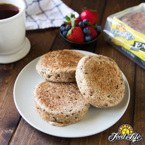 Organic Sprouted Flax English Muffin - Food for Life Ezekiel, 16 oz - Pack of 6 Organic Sprouted Flax English Muffin - Food for Life Ezekiel, 16 oz - Pack of 6