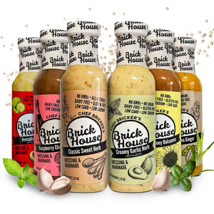 Low Sodium Salad Dressing Variety - Vegan Salad Dressing Option, Balsamic Vinaigrette Dressing, Avocado Ranch Dressing by Brick House - Pack of 6 Low Sodium Salad Dressing Variety - Vegan Salad Dressing Option, Balsamic Vinaigrette Dressing, Avocado Ranch Dressing by Brick House - Pack of 6