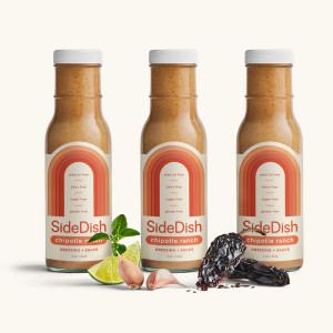 SideDish, Refined Sugar Free Salad Dressing, Seed Oil Free - Chipotle Ranch Salad Dressing - Pack of 3 SideDish, Refined Sugar Free Salad Dressing, Seed Oil Free - Chipotle Ranch Salad Dressing - Pack of 3