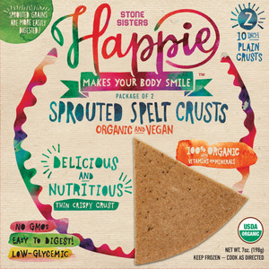 Happie Organic Sprouted Spelt Plain Crust Packs (2) - Case of 6