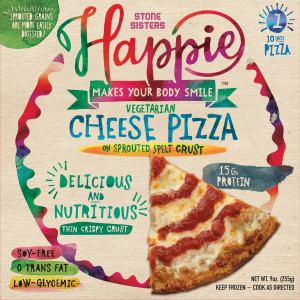 Happie Vegetarian Cheese Pizza with Organic Sprouted Spelt Crust - Case of 6 Happie Vegetarian Cheese Pizza with Organic Sprouted Spelt Crust - Case of 6