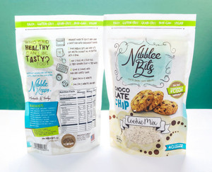 4 Bags of Nibblee Bits - Paleo, Gluten-Free, Grain-Free, Non-GMO, Vegan Chocolate Chip Cookie Mix 4 Bags of Nibblee Bits - Paleo, Gluten-Free, Grain-Free, Non-GMO, Vegan Chocolate Chip Cookie Mix