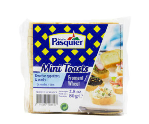 Brioche Pasquier Mini Toasts, 36 pieces Canapes a Garnir - Pack of 2 Brioche Pasquier Mini Toasts, 36 pieces Canapes a Garnir - Pack of 2