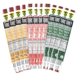 Sogo 100% Free-Range Turkey Variety Flavors Meat Sticks - No Sugar, Gluten Free, No Nitrates, MSG Free, 1 oz - Pack of 24 Sogo 100% Free-Range Turkey Variety Flavors Meat Sticks - No Sugar, Gluten Free, No Nitrates, MSG Free, 1 oz - Pack of 24