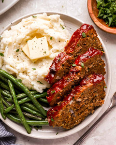 Bourbon Coffee Espresso BBQ Glaze Meatloaf with Mashed Potatoes, Mixed Veggies - Pack of 2 Bourbon Coffee Espresso BBQ Glaze Meatloaf with Mashed Potatoes, Mixed Veggies - Pack of 2
