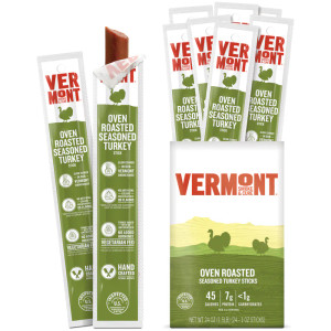 Vermont Smoke & Cure Oven Roasted Turkey Sticks - Protein Snacks, No Antibiotics or Added Hormones, Hiking Snacks - 1 oz, Pack of 24 Vermont Smoke & Cure Oven Roasted Turkey Sticks - Protein Snacks, No Antibiotics or Added Hormones, Hiking Snacks - 1 oz, Pack of 24