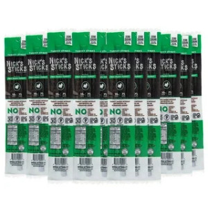 Nick's Sticks Free Range Turkey Snack Sticks, Clean & Balanced | Made in the USA | Gluten Free | Paleo, Keto, Whole30 Approved | No Soy, Antibiotics or Hormones - 1.7 oz, 2 Sticks per pack - Pack of 25 Nick's Sticks Free Range Turkey Snack Sticks, Clean & Balanced | Made in the USA | Gluten Free | Paleo, Keto, Whole30 Approved | No Soy, Antibiotics or Hormones - 1.7 oz, 2 Sticks per pack - Pack of 25