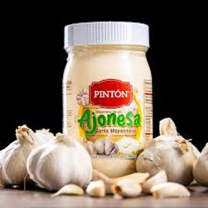PINTÓN Ajonesa Garlic Aioli – Organic Creamy Mayonnaise, Natural Roasted Garlic Sauce,14 oz - Homemade Spread, Aioli Sandwich Dressing - Pack of 3