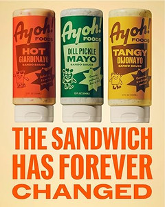 Ayoh Foods, Mayo Gone Wild, Made by Molly Baz - Variety Pack, 12 oz Bottles - Pack of 3 Ayoh Foods, Mayo Gone Wild, Made by Molly Baz - Variety Pack, 12 oz Bottles - Pack of 3