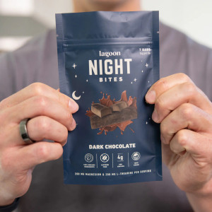 Dark Chocolate Night Bites | Functional Nightly Sleep Supplement Chocolate Bars - includes 30 Dark Chocolate Night Bites | Functional Nightly Sleep Supplement Chocolate Bars - includes 30