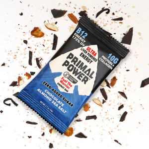 Primal Power Liver Powered Nutrition Bars, Chocolate Almond Sea Salt - B12 Energy Boost, 10g Protein, Vitamins, Minerals, Collagen, Zero Added Sugar, Gluten Free - Pack of 12 Primal Power Liver Powered Nutrition Bars, Chocolate Almond Sea Salt - B12 Energy Boost, 10g Protein, Vitamins, Minerals, Collagen, Zero Added Sugar, Gluten Free - Pack of 12