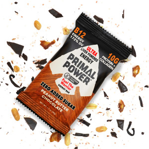 Primal Power Liver Powered Nutrition Bars, Peanut Butter Chocolate - B12 Energy Boost, 10g Protein, Vitamins, Minerals, Collagen, Zero Added Sugar, Gluten Free - Pack of 12 Primal Power Liver Powered Nutrition Bars, Peanut Butter Chocolate - B12 Energy Boost, 10g Protein, Vitamins, Minerals, Collagen, Zero Added Sugar, Gluten Free - Pack of 12