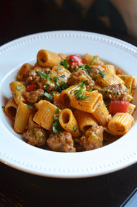 Rigatoni with Chorizo and Spicy Chipotle Cream Sauce Rigatoni with Chorizo and Spicy Chipotle Cream Sauce