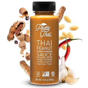 Pretty Thai Peanut Sauce, Gluten Free Certified Non-GMO Vegan Authentic Stir Fry, Dressing, Rice Seasoning, Condiment & Dipping Sauce, 100% Natural - Pack of 3 Pretty Thai Peanut Sauce, Gluten Free Certified Non-GMO Vegan Authentic Stir Fry, Dressing, Rice Seasoning, Condiment & Dipping Sauce, 100% Natural - Pack of 3