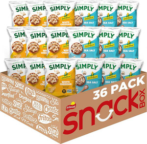 Smartfood Simply Variety Pack, White Cheddar and Sea Salt, 0.5 oz - 36/Case Smartfood Simply Variety Pack, White Cheddar and Sea Salt, 0.5 oz - 36/Case