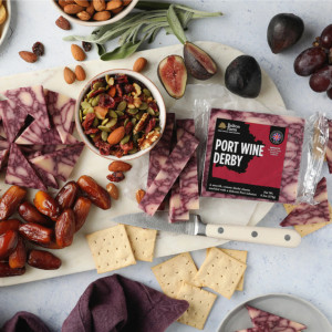 Belton Farm Port Wine Derby Cheese, 1 lb