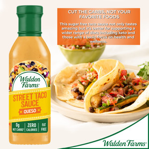 Walden Farms Street Taco Sauce Queso - Calorie-Free, Gluten-Free, Low Carb, Keto-Friendly, Sugar-Free, Creamy Queso Flavor, 12 oz each - Pack of 2 Walden Farms Street Taco Sauce Queso - Calorie-Free, Gluten-Free, Low Carb, Keto-Friendly, Sugar-Free, Creamy Queso Flavor, 12 oz each - Pack of 2