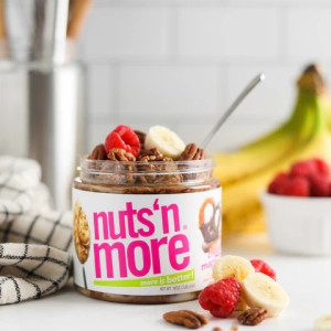 Nuts ‘N More Chocolate Maple Pretzel Peanut Butter Spread, Added Protein All Natural Snack, Low Carb, Low Sugar, Non-GMO, High Protein Flavored Nut Butter, 15 oz Jar - Pack of 2 Nuts ‘N More Chocolate Maple Pretzel Peanut Butter Spread, Added Protein All Natural Snack, Low Carb, Low Sugar, Non-GMO, High Protein Flavored Nut Butter, 15 oz Jar - Pack of 2