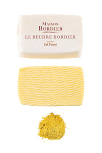 Churned Smoked Salt Butter by Bordier - 4.4 oz | Hand-made, Grass Fed | Imported from France - Pack of 3 Churned Smoked Salt Butter by Bordier - 4.4 oz | Hand-made, Grass Fed | Imported from France - Pack of 3