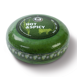 Piece of Henri Willig Cheese with Jalapeño Wheel 50+ Piece of Henri Willig Cheese with Jalapeño Wheel 50+