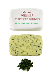 Churned Wild Garlic & Kampot Pepper Butter by Bordier - 4.4 oz | Hand-made, Grass Fed | Imported from France Churned Wild Garlic & Kampot Pepper Butter by Bordier - 4.4 oz | Hand-made, Grass Fed | Imported from France