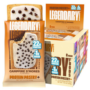 Legendary Foods 22g Campfire S'mores Protein Pastry - Low Carb Meal Replacement Bar - Low Glycemic, Gluten Free Protien Snacks - Healthy Keto Snack Zero Sugar Energy Bars - Bariatric Diabetic Friendly – Pack of 8 Legendary Foods 22g Campfire S'mores Protein Pastry - Low Carb Meal Replacement Bar - Low Glycemic, Gluten Free Protien Snacks - Healthy Keto Snack Zero Sugar Energy Bars - Bariatric Diabetic Friendly – Pack of 8