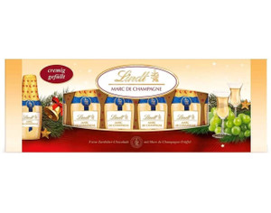 Lindt Marc de Champagne Liquor Filled Chocolate Bottles, 131 g - BB Lindt Marc de Champagne Liquor Filled Chocolate Bottles, 131 g - BB