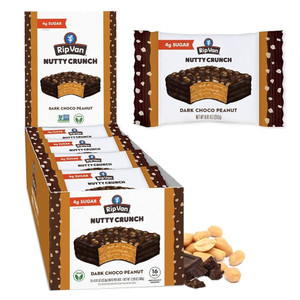 Rip Van Dark Chocolate Peanut Butter Wafer Cookies - Keto, Non-GMO, Healthy Snacks, Low Carb & Low Sugar (2g), Low Calorie, Vegan - includes 16 Rip Van Dark Chocolate Peanut Butter Wafer Cookies - Keto, Non-GMO, Healthy Snacks, Low Carb & Low Sugar (2g), Low Calorie, Vegan - includes 16