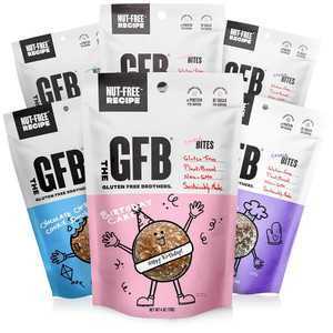 The GFB Gluten Free Protein Cookie Bites Nut Free Variety Pack – Super Tasty Allergen Friendly Fudge Brownie, Cookie Dough & Birthday Cake Vegan Protein Bites, 4 oz - Pack of 6 The GFB Gluten Free Protein Cookie Bites Nut Free Variety Pack – Super Tasty Allergen Friendly Fudge Brownie, Cookie Dough & Birthday Cake Vegan Protein Bites, 4 oz - Pack of 6