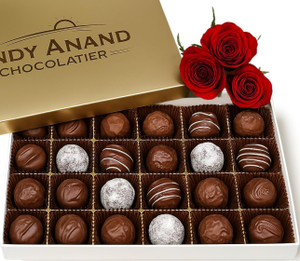 Andy Anand Chocolatier Champagne, Rum, Irish Cream & Kahlua Belgian Chocolate Truffles Gift Box - Handmade liqueur filled Delicious Gourmet Chocolates, Assortment for Connoisseurs - includes 16 Andy Anand Chocolatier Champagne, Rum, Irish Cream & Kahlua Belgian Chocolate Truffles Gift Box - Handmade liqueur filled Delicious Gourmet Chocolates, Assortment for Connoisseurs - includes 16