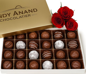 Andy Anand Chocolatier Champagne, Rum, Irish Cream & Kahlua Belgian Chocolate Truffles - Gluten Free Delicious & Divine Gourmet Liqueur Assortment - Perfect for Chocolate Lovers - includes 24 Andy Anand Chocolatier Champagne, Rum, Irish Cream & Kahlua Belgian Chocolate Truffles - Gluten Free Delicious & Divine Gourmet Liqueur Assortment - Perfect for Chocolate Lovers - includes 24