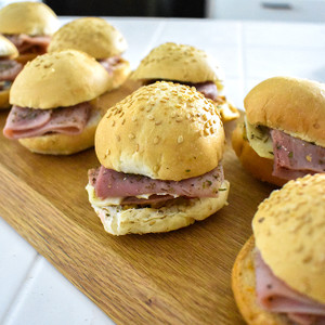 Mini Cocktail Muffuletta New Orleans French Bread Sandwiches- includes 50 Mini Cocktail Muffuletta New Orleans French Bread Sandwiches- includes 50