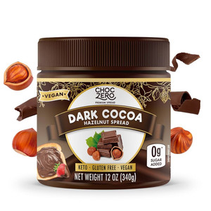 Vegan Dark Chocolate Cocoa Hazelnut Spread by ChocZero - Keto Friendly, Sugar Free Dessert and Keto Bread Topping - Low Carb Chocolate Vegan Dark Chocolate Cocoa Hazelnut Spread by ChocZero - Keto Friendly, Sugar Free Dessert and Keto Bread Topping - Low Carb Chocolate