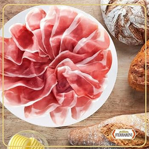 Ferrarini Prosciutto di Parma DOP - Authentic Italian Cured Ham, Sliced 1 lb - Pack of 4