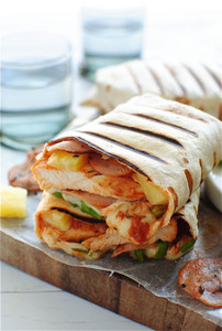 Grilled Hawaiian Pizza Burritos Grilled Hawaiian Pizza Burritos